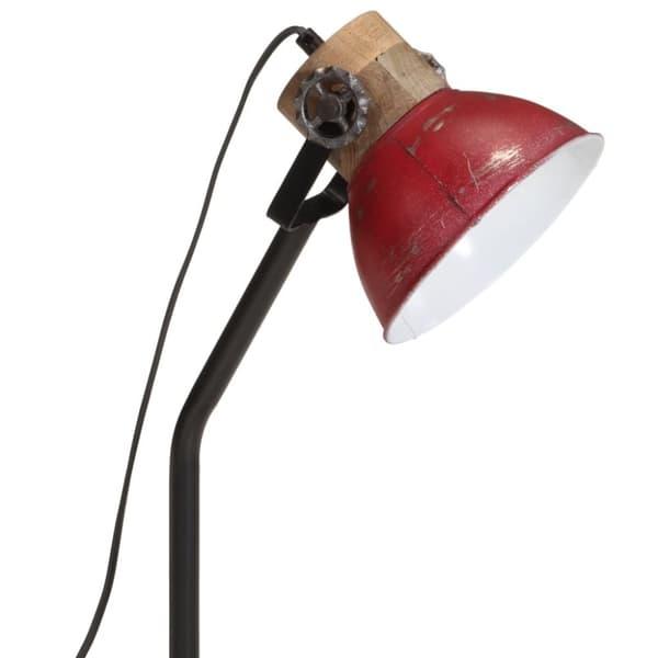 vidaXL skrivebordslampe 25 W 18x18x60 cm E27 rustik rød