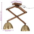 Miniatyrbillede 8 af 8: vidaXL loftlampe 29x18x85 cm 25 W E27 antik messingfarve