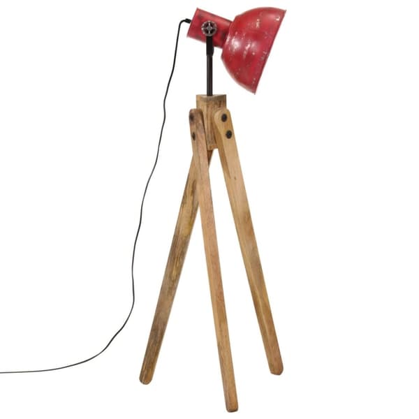 vidaXL gulvlampe 45x45x120 cm 25 W E27 rustik rød