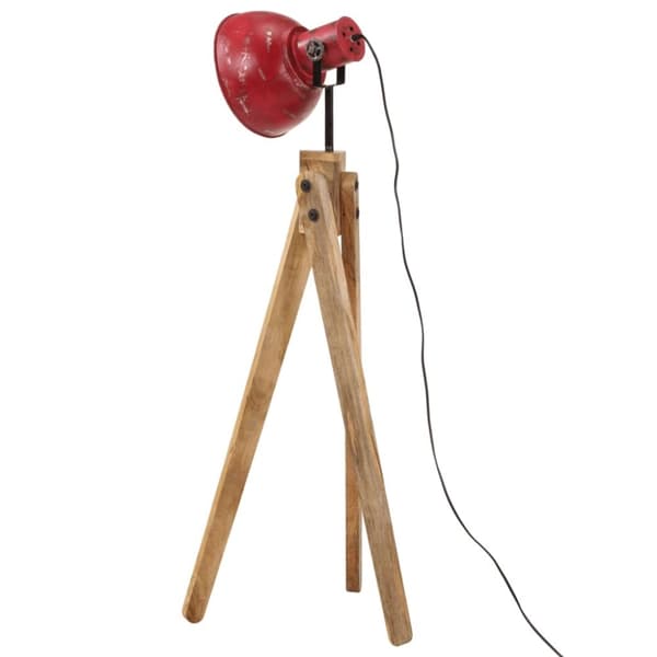 vidaXL gulvlampe 45x45x120 cm 25 W E27 rustik rød