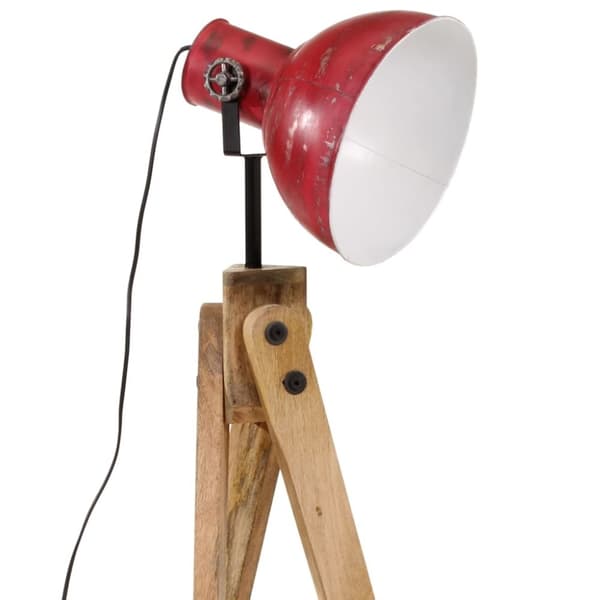 vidaXL gulvlampe 45x45x120 cm 25 W E27 rustik rød