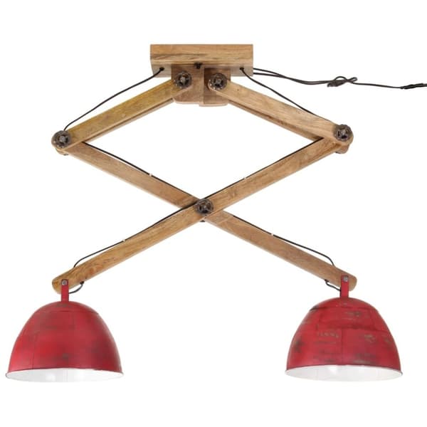 vidaXL Taklampe 25 W mørkerød 29x18x85 cm E27