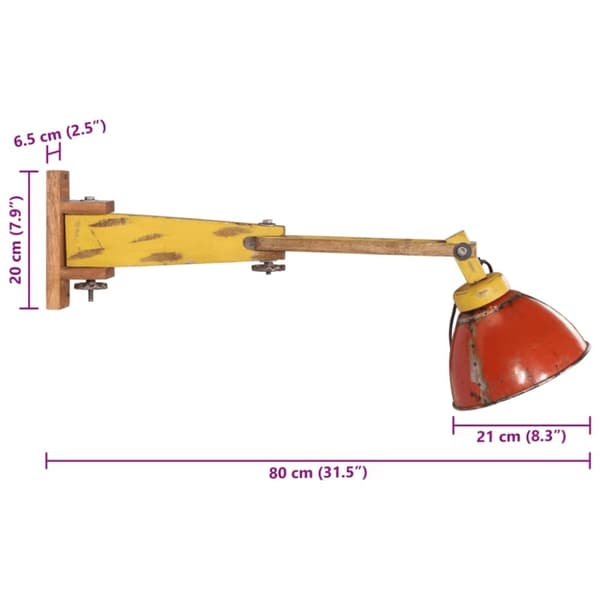 vidaXL væglamper 150 cm 25 W E27 flerfarvet