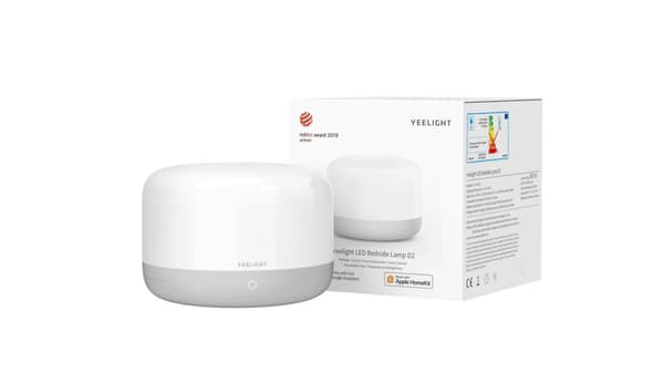 Yeelight Sänglampa D2, Smart LED Nattlampa, Touchkontroll, App- och Röststyrning, Justerbar Ljusstyrka & Färg