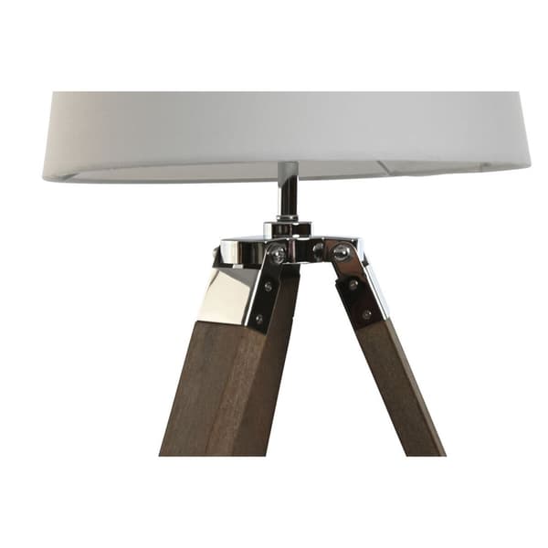Bordlampe Home ESPRIT Hvid Brun Træ 36 x 36 x 60 cm