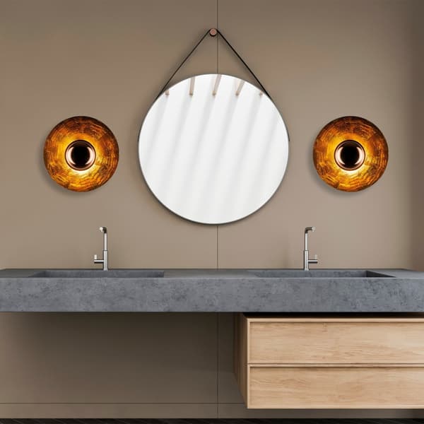 Chic Home Virta seinävalaisin 38x31 cm, kupari