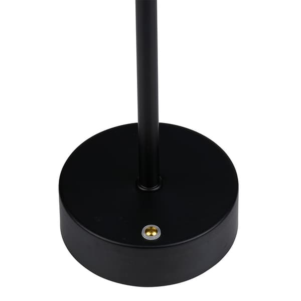 Svart Bordslampa med vit skärm