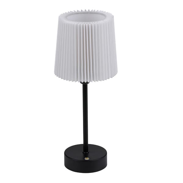 Svart Bordslampa med vit skärm