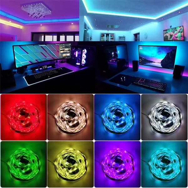 INF 16 LED Strip Light med musikkkontroller og strømforsyning 24V A