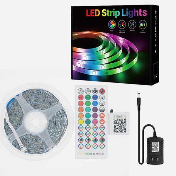 INF 16 LED Strip Light med musikkkontroller og strømforsyning 24V D