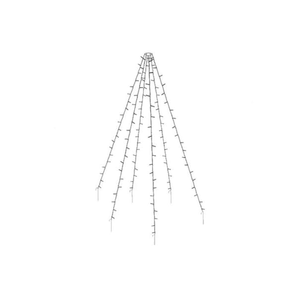 Julbelysning - Stolpe - 120 LEDs - Höjd 200 cm - Varmvit
