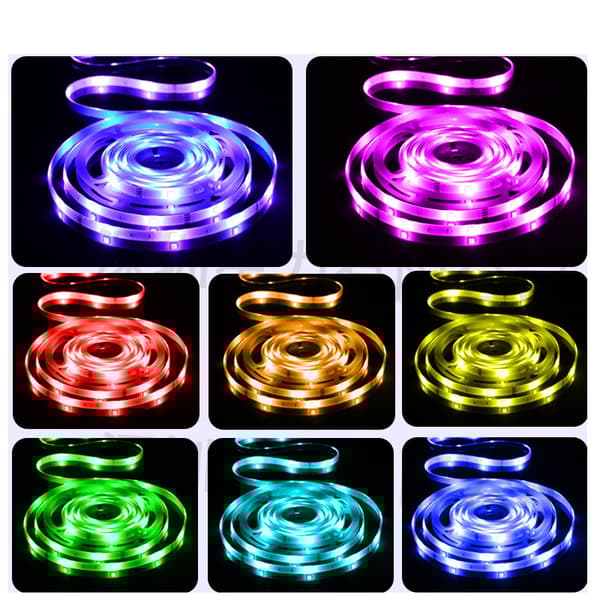 INF 24-nyckels WiFi Smart LED Strip Light Kit med röststyrning - 16,4 fot 180 lysdioder