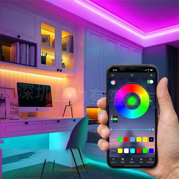 INF 24-nyckels WiFi Smart LED Strip Light Kit med röststyrning - 16,4 fot 180 lysdioder
