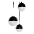 Miniatyrbild 1 av 4: Taklampa DKD Home Decor Vit Svart Metall Glas 220 V (40 x 40 x 80 cm)