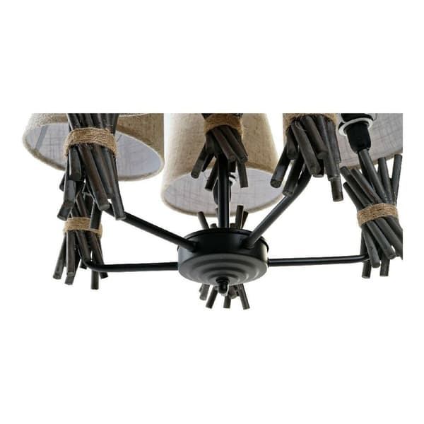 Loftslampe DKD Home Decor Polyester Metal (55 x 55 x 100 cm)