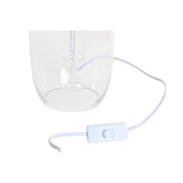 Bordslampa DKD Home Decor Glas Transparent Vit Ljusgrå 30 x 30 x 54 cm (2 antal)