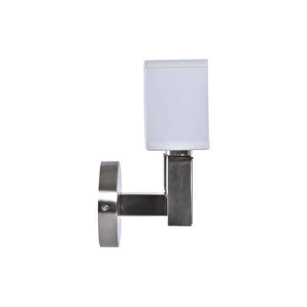 Seinälamppu DKD Home Decor Hopeinen Metalli Polyesteri Valkoinen 220 V 40 W (25 x 14 x 24 cm)
