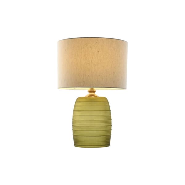 Bordslampa Home ESPRIT Grön Beige Gyllene Glas 50 W 220 V 38 x 38 x 57 cm