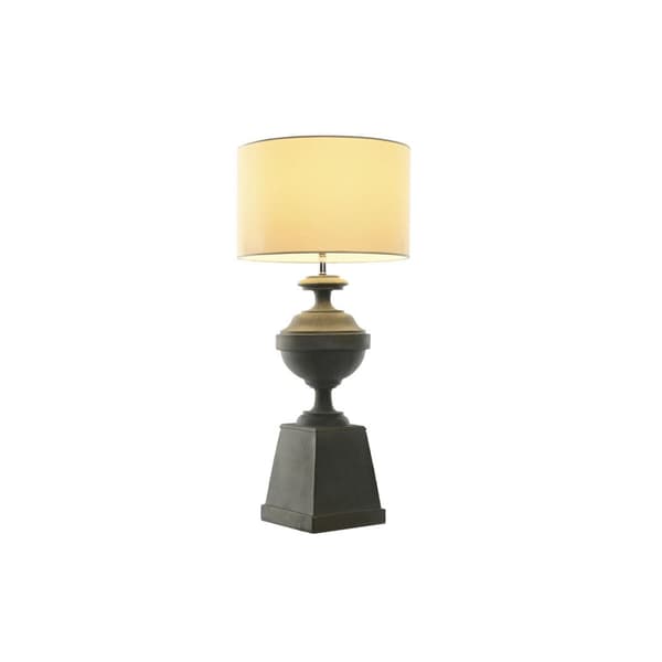 Bordslampa Home ESPRIT Vit Grå Harts 35,5 x 35,5 x 79 cm