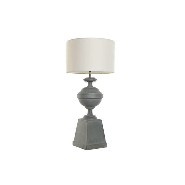 Bordslampa Home ESPRIT Vit Grå Harts 35,5 x 35,5 x 79 cm