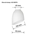 Miniatyrbillede 2 af 2: Lampeskærm Activejet BENITA Hvid Glas 26 x 12 x 12,5 cm