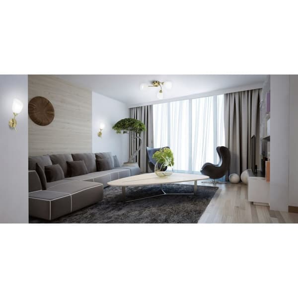 Væglampe Activejet Hvid Gylden Metal Glas 40 W 40 x 12 x 20 cm (1 Dele)