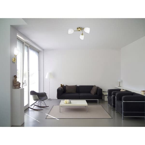 Væglampe Activejet Hvid Gylden Metal Glas 40 W 40 x 12 x 20 cm (1 Dele)