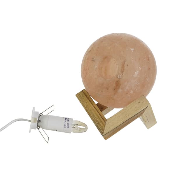 Pöytälamppu DKD Home Decor Ruskea Pinkki Suola Akaasia 15 W 220 V 15 x 15 x 20 cm