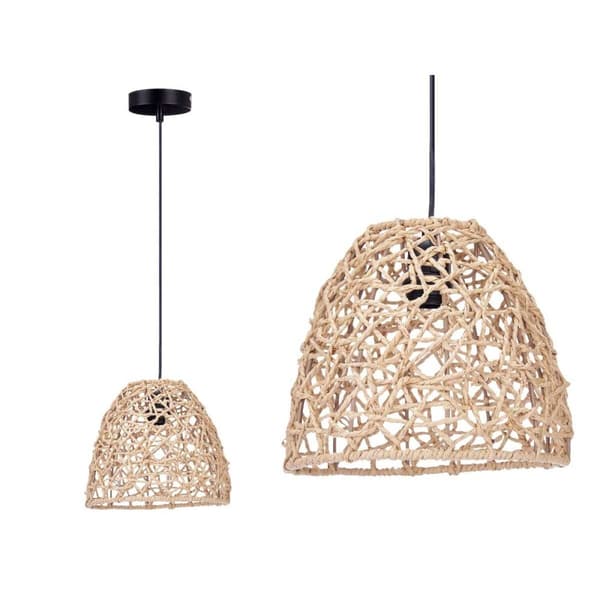 Taklampa Naturell Rattan Konformad 25 x 21 x 25 cm (2 antal)