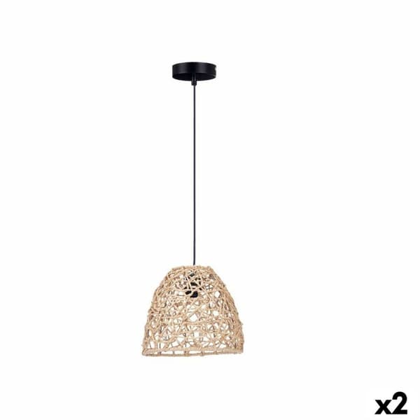 Taklampa Naturell Rattan Konformad 25 x 21 x 25 cm (2 antal)