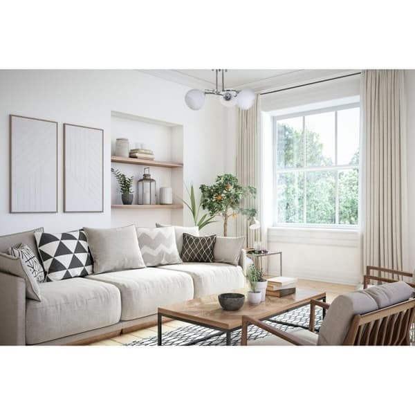 Taklampa Activejet AJE-IRMA 3P Vit Silvrig Metall 40 W 39 x 29 x 35 cm