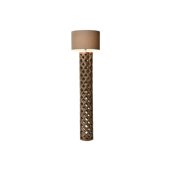 Golvlampa Home ESPRIT Beige Naturell Mangoträ 220 V 41,5 x 41,5 x 158 cm