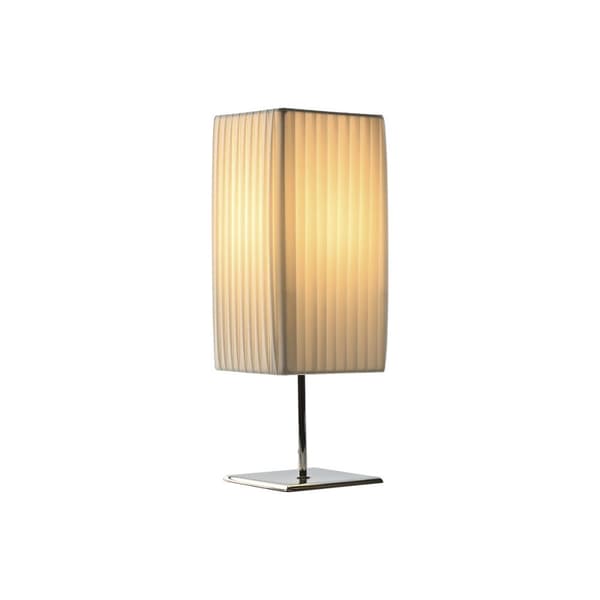 Bordslampa Home ESPRIT Vit Silvrig Polyetylen Järn 50 W 220 V 15 x 15 x 43 cm