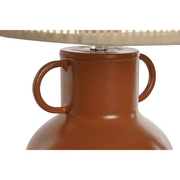 Bordslampa Home ESPRIT Vit Naturell Terrakota n Metall Bambu 50 W 220 V 22 x 22 x 33 cm (2 antal)