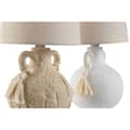 Pikkukuva 2 / 4: Pöytälamppu Home ESPRIT Valkoinen Beige Keraminen 220 V 15 x 15 x 28 cm (2 osaa)