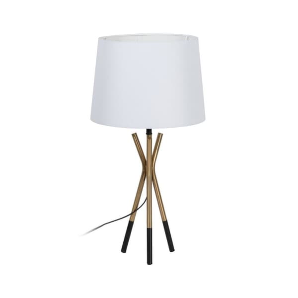 Bordslampa Vit Svart Gyllene Järn 40 W 33 x 33 x 63,5 cm