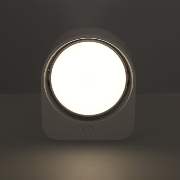 Sengebordslampe med clips til læsning, hvid
