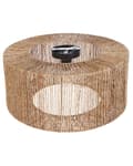 Miniatyrbilde 5 av 8: Taklampe Naturlig Jute-skjerm Svart Jernfot Boho Lightning Hengende Lampe Stue Soverom Gang