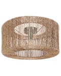 Miniatyrbilde 6 av 8: Taklampe Naturlig Jute-skjerm Svart Jernfot Boho Lightning Hengende Lampe Stue Soverom Gang