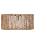 Miniatyrbilde 1 av 8: Taklampe Naturlig Jute-skjerm Svart Jernfot Boho Lightning Hengende Lampe Stue Soverom Gang