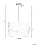 Miniatyrbillede 3 af 10: Pendellampe Beige Polyester Terylene Stof 178 cm Belysning Hængende Lys Moderne Boho Design