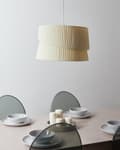 Miniatyrbillede 4 af 10: Pendellampe Beige Polyester Terylene Stof 178 cm Belysning Hængende Lys Moderne Boho Design
