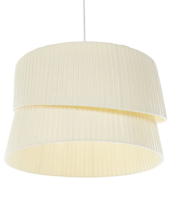 Pendellampe Beige Polyester Terylene Stof 178 cm Belysning Hængende Lys Moderne Boho Design