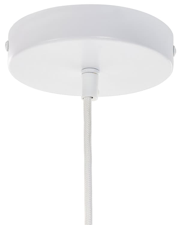 Pendellampe Beige Polyester Terylene Stof 178 cm Belysning Hængende Lys Moderne Boho Design