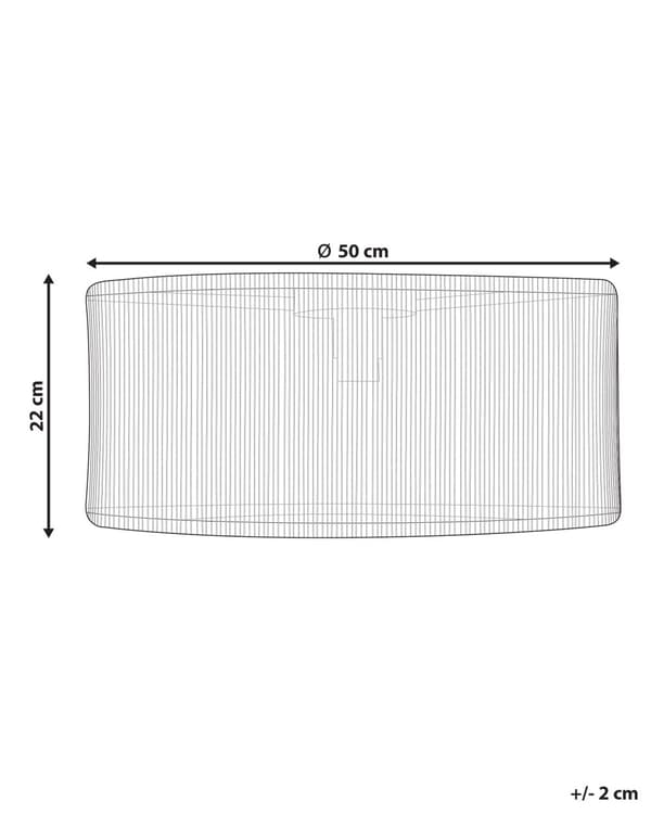 Kattovalaisin luonnonväri juutti metalli ⌀ 50 x 22 cm käsintehty pyöreä sylinteri varjostin boho tyyli