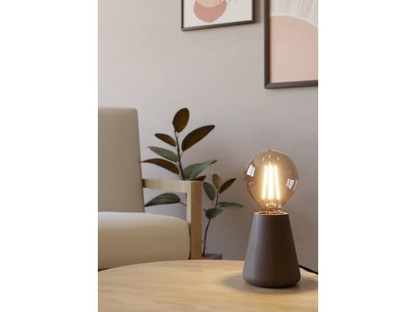 EGLO ASBY BORD H100 E27 MØRK TRÆ FSC