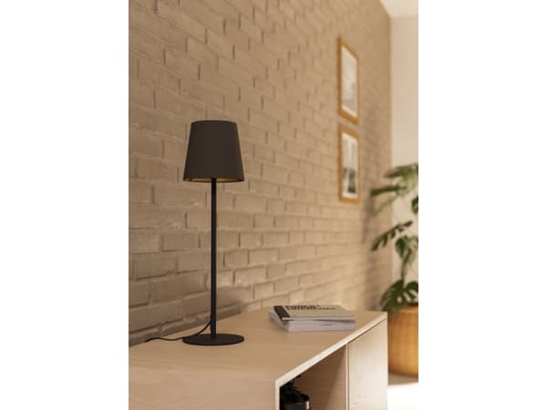 EGLO FIORANA BORD H530 E14 SVART/CAPPUCCINO GULD