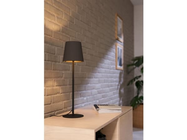 EGLO FIORANA BORD H530 E14 SVART/CAPPUCCINO GULD