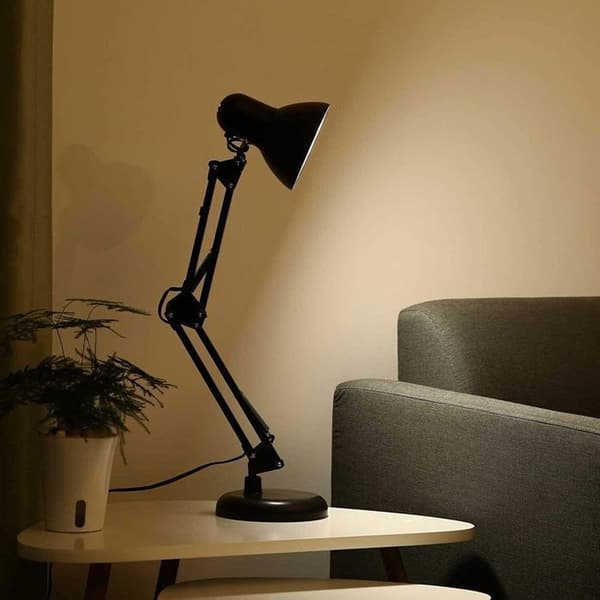 Bordslampa - Arkitekt Task Lamp - Svart, utan lampa - med flexibel klämma på skrivbordslampa för hemmet