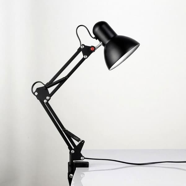 Bordslampa - Arkitekt Task Lamp - Svart, utan lampa - med flexibel klämma på skrivbordslampa för hemmet